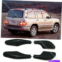 ルーフキャリア トヨタランドクルーザー用LC100 1998-07屋根荷物レールラックエンドキャップカバートリム For Toyota Land Cruiser...