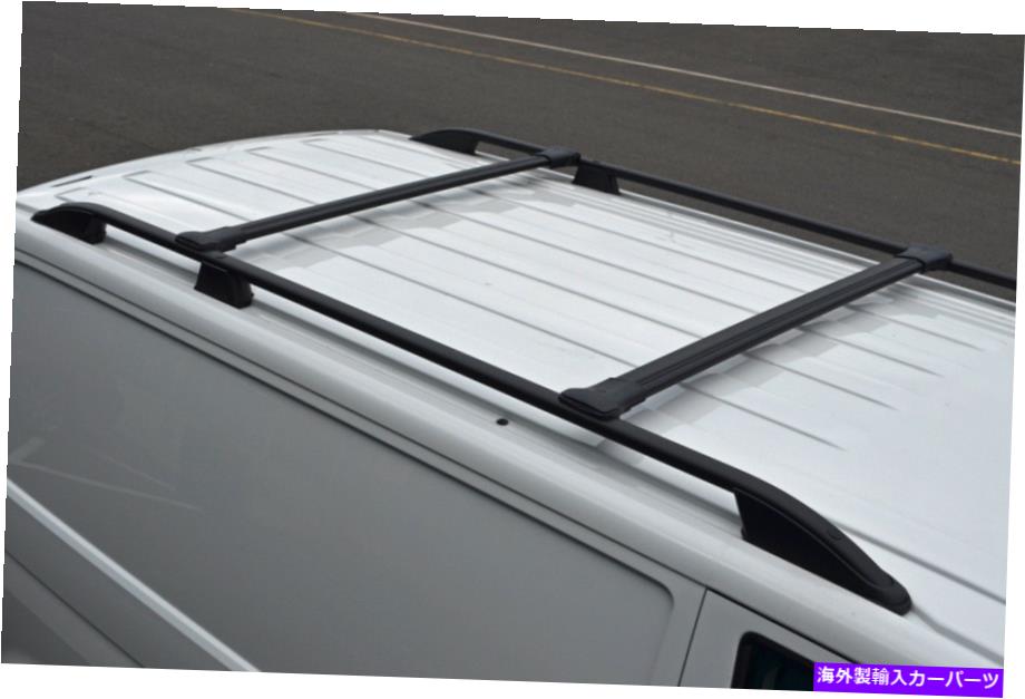 ルーフキャリア ルーフサイドバーに合うようにセットブラッククロスバーレールルノートラフィック（2014 Black Cross Bar Rail Set To Fit Roof Side Bars Renault Trafic (2014