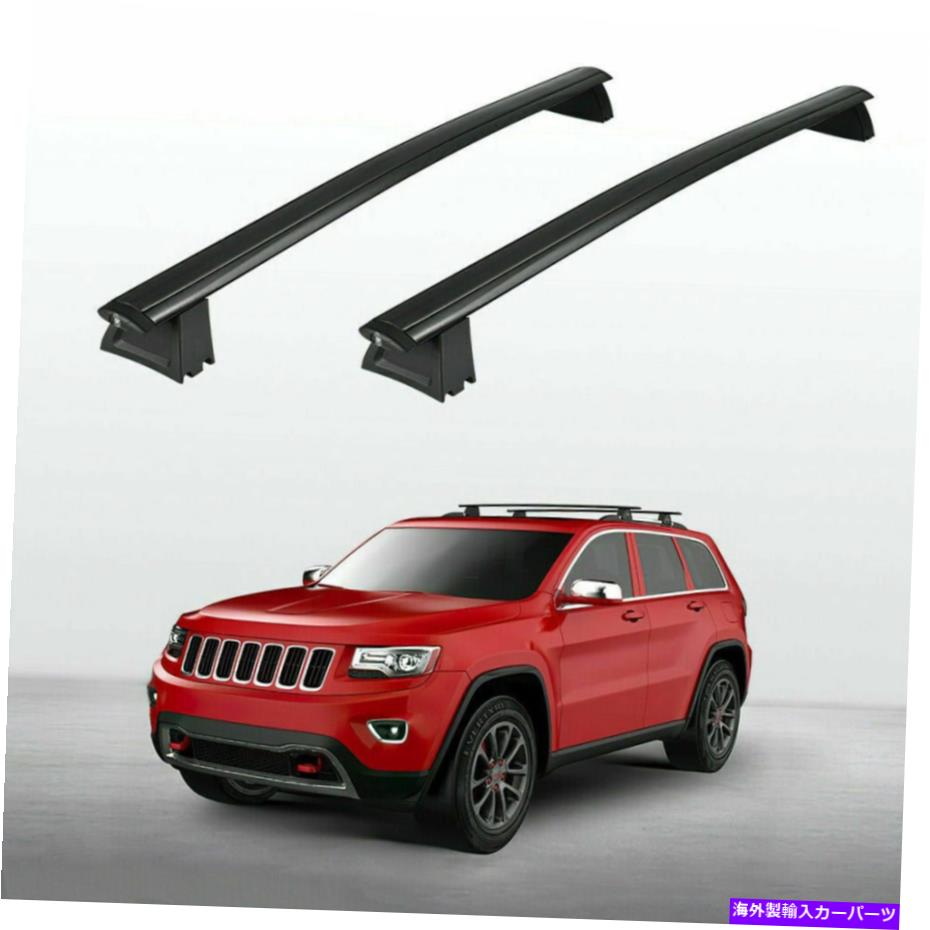 ルーフキャリア 11-20ジープグランドチェロキーアルミニウムブラック用のBougervカールーフラッククロスバー BougeRV Car Roof Rack Cross Bars for 11-20 Jeep Grand Cherokee Aluminum Black