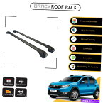 ルーフキャリア ダシアサンデロステップウェイ2008のブラックルーフラッククロスバー→アップブラック BRACK Roof Rack Cross Bars For Dacia Sandero Stepway 2008 → Up Black