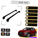 ルーフキャリア ブラックルーフラック荷物キャリアクロスバーヒュンダイコナ2017 -Up Black BRACK Roof Rack Luggage Carrier Cross Bars For Hyundai Kona 2017 - Up Black