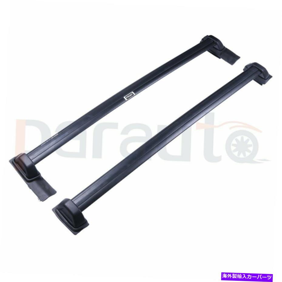 ルーフキャリア 03-11のホンダエレメントボルトオンのためのルーフラッククロスバーブラック2xへ Roof Rack Cross Bars For 03-11 Honda Element Bolt-On to Hole Carrier Black 2X