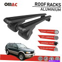 ルーフキャリア ホンダパスポートのためのルーフラッククロスバー荷物キャリアブラック1998-2002 Roof Rack Cross Bars Luggage Carrier Black For Honda Passport 1998-2002