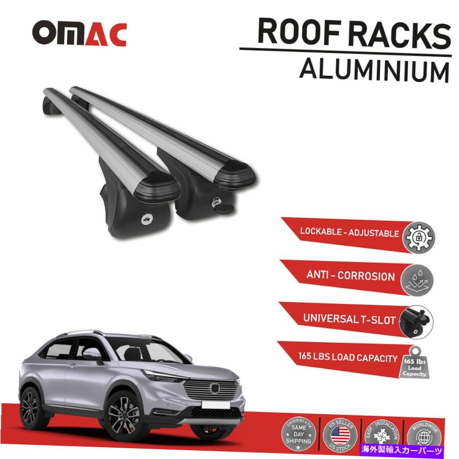 ルーフキャリア ホンダHR-V VR 2021-2022のルーフラッククロスバーAlu荷物キャリアシルバー Roof Rack Cross Bars Alu Luggage Carrier Silver For Honda HR-V VR 2021-2022