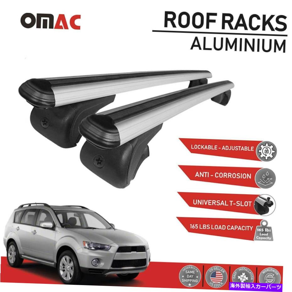 ルーフキャリア Mitsubishi Outlander 2007-2012のルーフラッククロスバー荷物キャリア Roof Rack Cross Bars Luggage Carrier for Mitsubishi Outlander 2007-2012