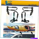 ルーフキャリア 4PCSカヤックラックカヌーボートサーフ荷物キャリアルーフトップマウントバーユニバーサル 4pcs Kayak Rack Canoe Boat..