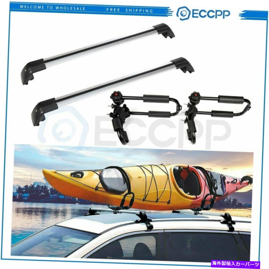 ルーフキャリア 2013-2018のアルミニウムMitsubishi Outlander Rails + Cross Barsルーフラック2x Aluminum For 2013-2018 Mitsubishi Outlander Rails + cross Bars Roof Rack 2x