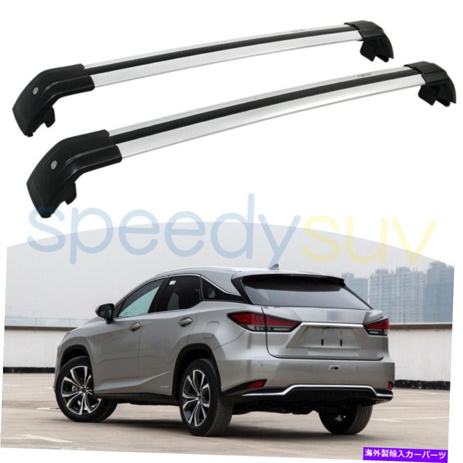 ルーフキャリア Lexus RX 2016-2022ルーフラックレール荷物用の米国ストックシルバーロック可能クロスバー US Stock Silver Lockable Cross Bar for Lexus RX 2016-2022 Roof Rack Rail Luggage