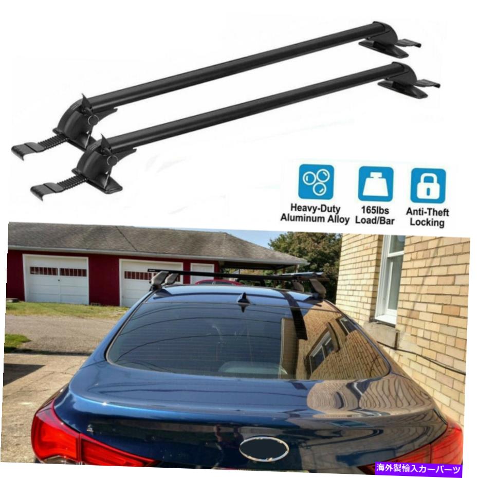 ルーフキャリア ヒュンダイヴェロスターカートップルーフラッククロスバー荷物キャリアアルミニウムw/ロック用 For Hyundai Veloster Car Top Roof Rack Cross Bar Luggage Carrier Aluminum w/Lock