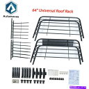 ルーフキャリア 64 "ルーフラック貨物SUVトップ荷物ホルダーキャリアバスケット延長旅行 64" Roof Rack Cargo SUV Top Luggage Holder Carrier Basket with Extension Travel