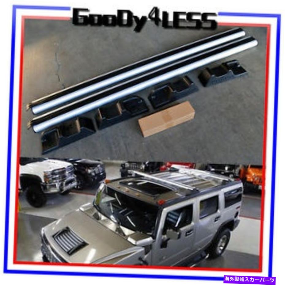 ルーフキャリア 03-09のハマーH2 OEファクトリースタイルルーフラッククロスバーセット荷物キャリア For 03-09 Hummer H2 OE Factory Style Roof Rack Cross Bars Set Luggage Carrier