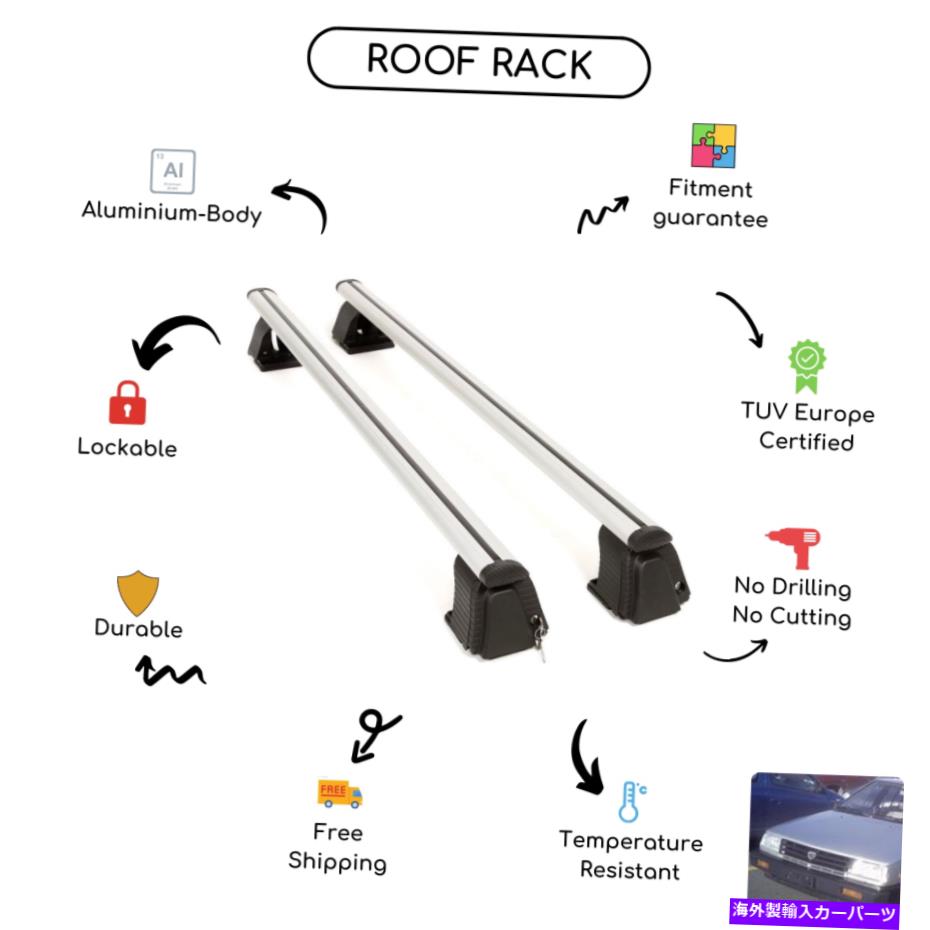 ルーフキャリア イーグルVista 4 -Door 1989-1992に設定された裸のルーフラッククロスバー Bare Roof Rack Cross Bars Set for Eagle Vista 4-Door 1989 - 1992