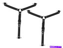 hood panel ステンレス鋼のハードウェア付きホットロッド用のヴィンテージYフードストラップブラックキット Vintage Y Hood Strap Bl...