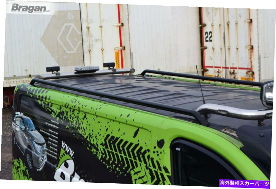 ルーフキャリア ルーフレール +クロスバーオペルヴォクホールビバロ2014-2019 LWBスチールブラック Roof Rails +Cross Bars To Fit Opel Vauxhall Vivaro 2014 - 2019 LWB Steel BLACK