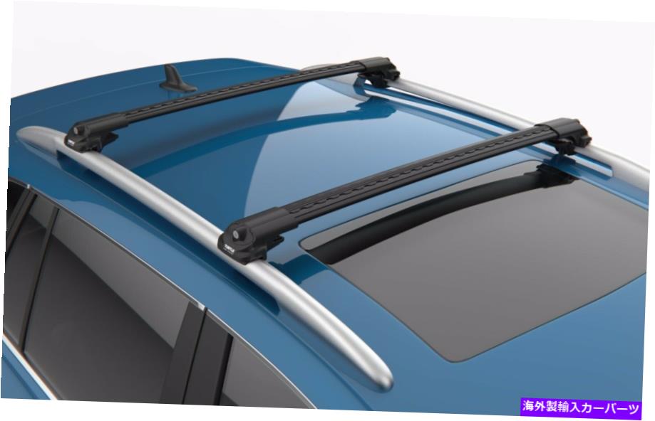 ルーフキャリア ルーフラッククロスバータートルエア1スズキジミニーMK3 1998-2018の黒い色 Roof Rack Cross Bars Turtle Air 1 Black Color for Suzuki Jimny MK3 1998-2018