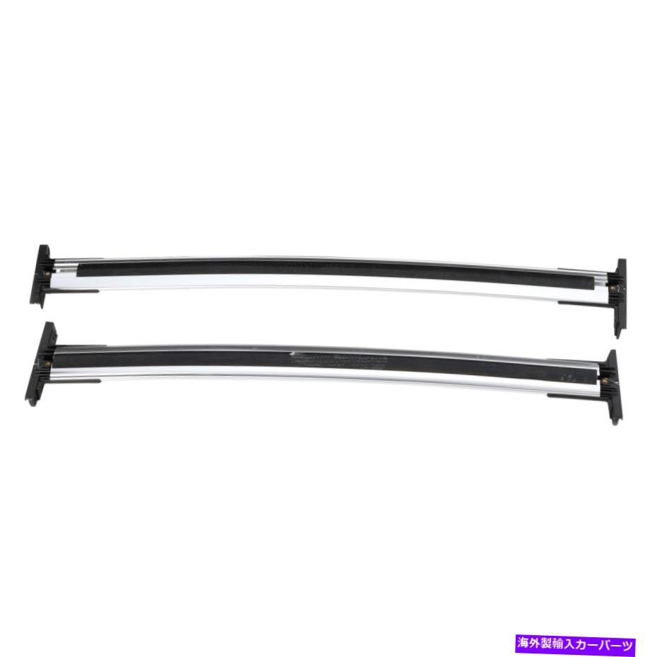 ルーフキャリア OEM New 08-13 GMビュイックルーフラッククロスレールPCKGシルバーW/Chrome Caps 19170765 OEM NEW 08-13 GM Buick Roof Rack Cross Rails Pckg Silver W/Chrome Caps 19170765