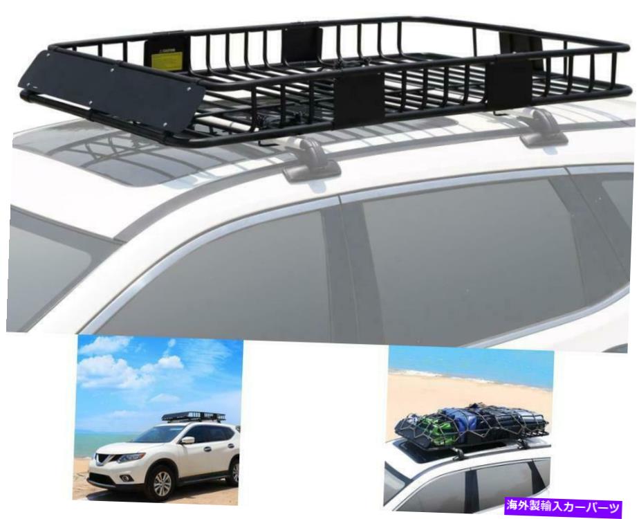 ルーフキャリア ユニバーサルエクステンダブルカートップルーフラックバスケットSUVトラック荷物キャリア貨物 UNIVERSAL EXTENDABLE Car T...