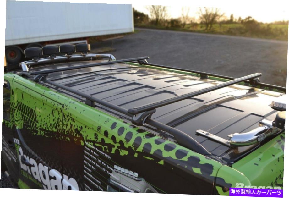 ルーフキャリア ルーフラダーラックレール +クロスバーブラックルノートラフィック02-14 SWBブラック Roof Ladder Rack Rails + Cross Bars BLACK To Fit Renault Trafic 02-14 SWB black