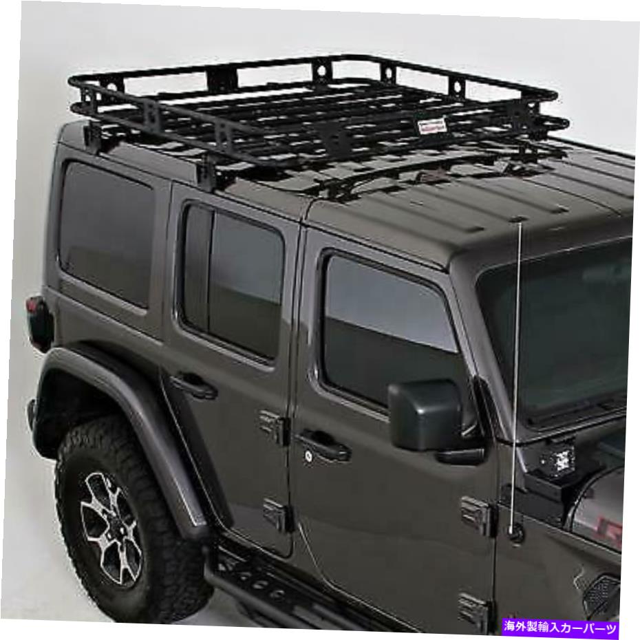 ルーフキャリア Smittybiltのディフェンダーラック溶接ワンピースルーフラック18-22ジープラングラーJL Smittybilt Defender Rack Welded One-Piece Roof Rack 18-22 Jeep Wrangler JL