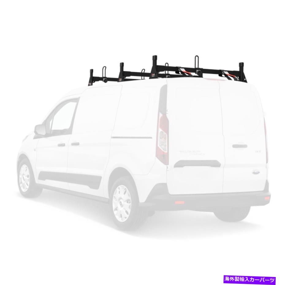 ルーフキャリア H1 3バーアルミニウムラダールーフバンラック Ford Transit Connect 2014-on Black H1 3 Bar Aluminum Ladder Roof Van Rack, Fits Ford Transit Connect 2014-On, Black