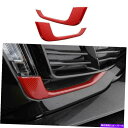 フォグライト GLレッドカーボンファイバーフロントフォグライトランプストリップキャデラックCT5 2020-2022のためのトリム GL Red Carbon ...