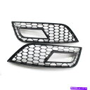 フォグライト フロントバンパーグリルフォグライトグリルカバーハニカムブラックアウディA4 B9 13-15 Front Bumper Grill Fog Light Grille Cover Honeycomb Black For Audi A4 B9 13-15