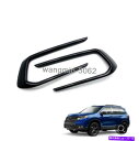 フォグライト Honda Passport 2019 -2020用の黒いフロントバンパーフォグライトランプカバートリム2PCS Black Front Bumper Fog Light Lamp Cover Trim 2pcs For Honda Passport 2019 -2020(2)
