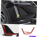 フォグライト キャデラックCT5 2020-2022 dxレッドカーボンファイバーフロントフォグライトランプストリップトリム For Cadillac CT5 ...