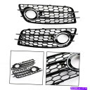 フォグライト クロムリングバンパーフォグライトグリルバンパー用アウディA4 S-ラインS4 2008-2012 T8 Chrome Ring Bumper Fog Light Grill Bumper For Audi A4 S-LINE S4 2008-2012 T8(2)