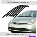 フォグライト フィット06-09トヨタプリウスブラックバンパーステンレススチールビレットグリルインサート Fits 06-09 Toyota Prius Black Bumper Stainless Steel Billet Grille Insert