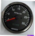 タコメーター タコメーター/時間メーター0-3000 rpmオルタネーター信号ゲージクロムベゼル100mm dia Tachometer/Hourmeter 0...