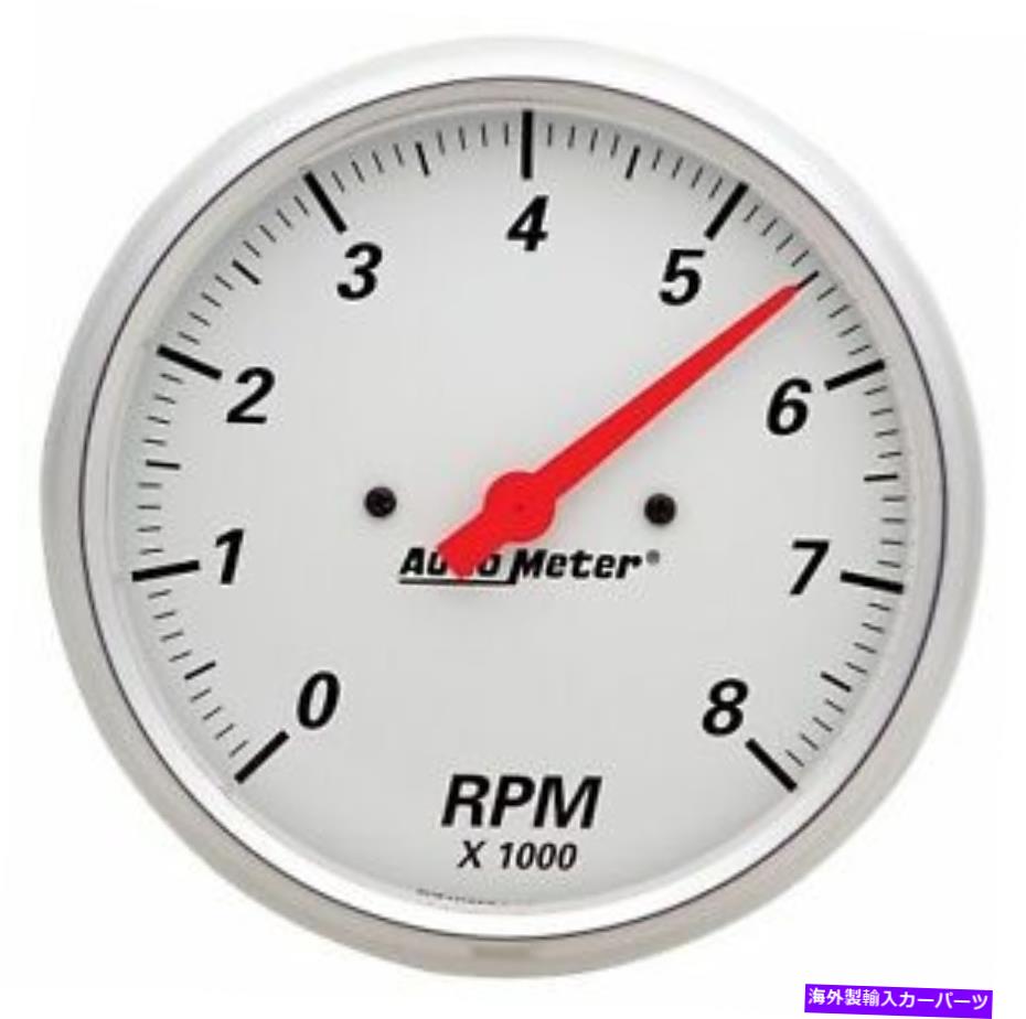 ᡼ ̶˥ۥ磻50-8000 rpmå奿᡼Υȥ᡼-1399 Auto Meter For Arctic White 5in Size 0-8000 Rpm In-Dash Tachometer - 1399