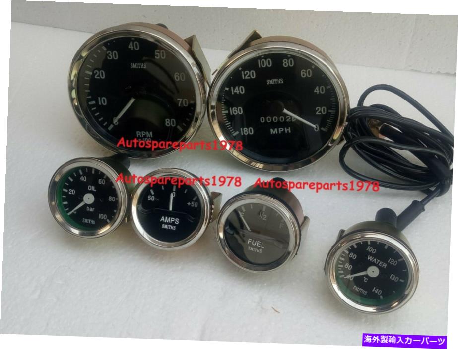 タコメーター Smiths 52mm Kit Temp Oil Fuel Ampゲージ速度計タコメーターレプリカBC Smiths 52mm Kit Temp Oil Fuel Amp Gauge Speedometer Tachometer Replica BC(2)