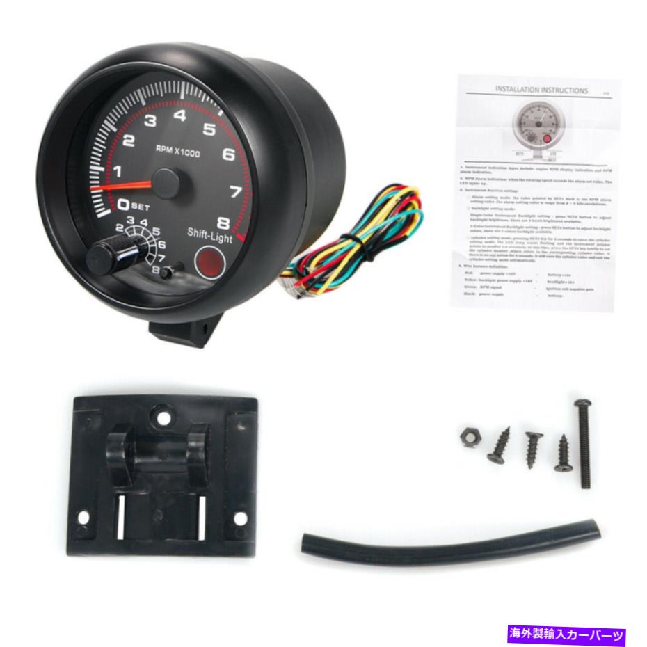 ᡼ ˥С륫᡼祲᡼LED饤0?81000rpm 12V 3.75֥å Universal Car Tachometer Tacho Gauge Meter LED Light 0~81000rpm 12V 3.75 BLACK