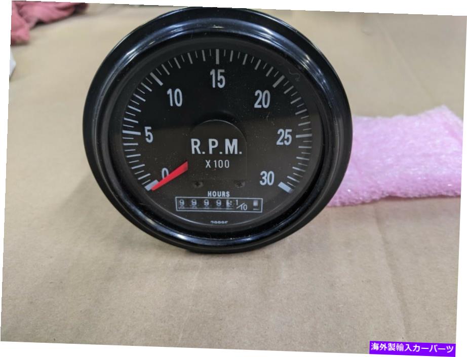 タコメーター タコメーター/時間メーター0-3000 rpmブラックベゼル 24V フィット3 5/8ホール Gov rxplus Tachometer/Hourmeter 0-3000 RPM Black Bezel 24V , Fits 3 5/8 Hole , Gov Surplus