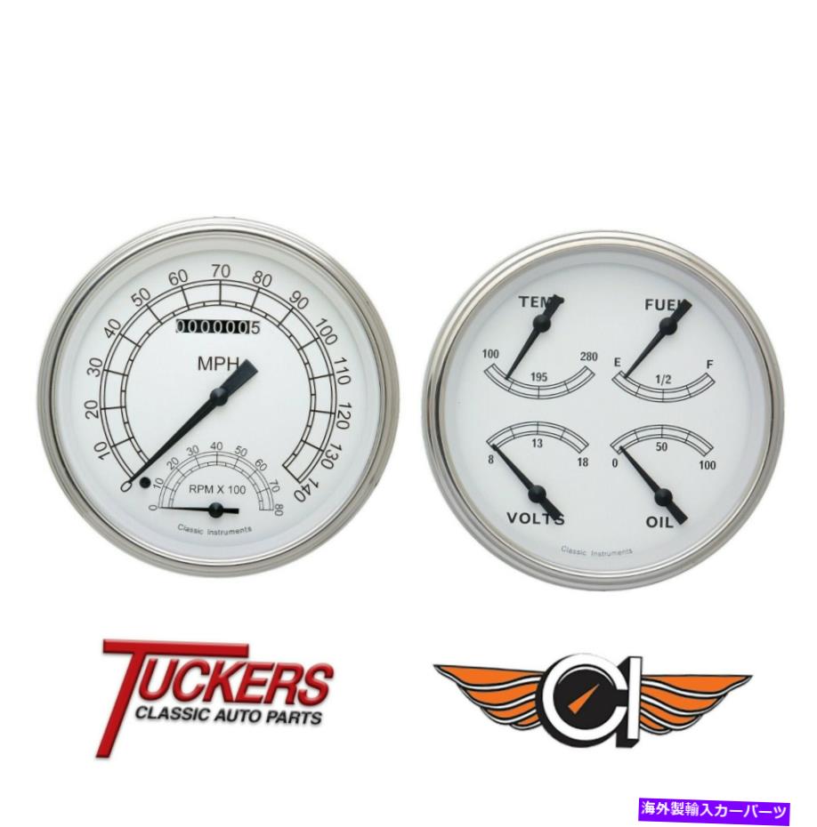 ᡼ 1947-53 Chevy GMC Truck Classic White Gauges Tach Classic Instruments CT47CW62 1947-53 Chevy GMC Truck Classic White Gauges Tach Classic Instruments CT47CW62
