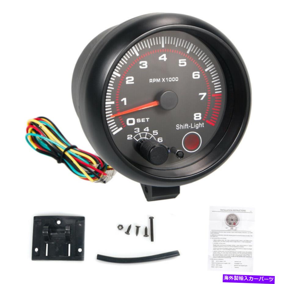 ᡼ 95mm˥С륫᡼祲᡼LED饤0-8000 RPM 12V USA 95mm Universal Car Tachometer Tacho Gauge Meter LED Light 0-8000 RPM 12V USA