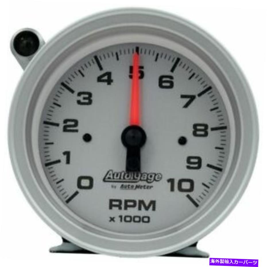 タコメーター オートメーターシルバーダイヤルタコメーターゲージ10K RPM 95mm台座w/ext。シフトライト Autometer Silver Dial Tachometer Gauge 10K RPM 95mm Pedestal w/Ext. Shift-Light