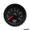 タコメーター 52 mm電気タコメーターブラックフェイスプレートブラックベゼル8000 rpm 52 mm Electrical Tachometer Black Faceplate Black Bezel 8000 RPM