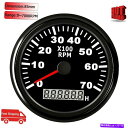 タコメーター 85mmマリンデジタルLCDタコメーターゲージ時間メーター用車トラックボート7000rpm 85mm Marine Digital LCD Tachometer Gauge Hour Meter For Car Truck Boat 7000RPM(2)