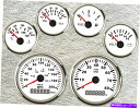 タコメーター 6ゲージセット200mph 300km/hスピードオンプタータコメーター燃料温度ボルトオイル 6 Gauge Set 200MPH 300km/h...