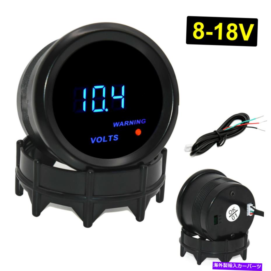 タコメーター 2インチ52mmブルーデジタルLED電界電圧メーターゲージボートカー自動車トラック 2Inch 52mm Blue Digital LED Elec Volt Voltage Meter Gauge Boat Car Auto Truck