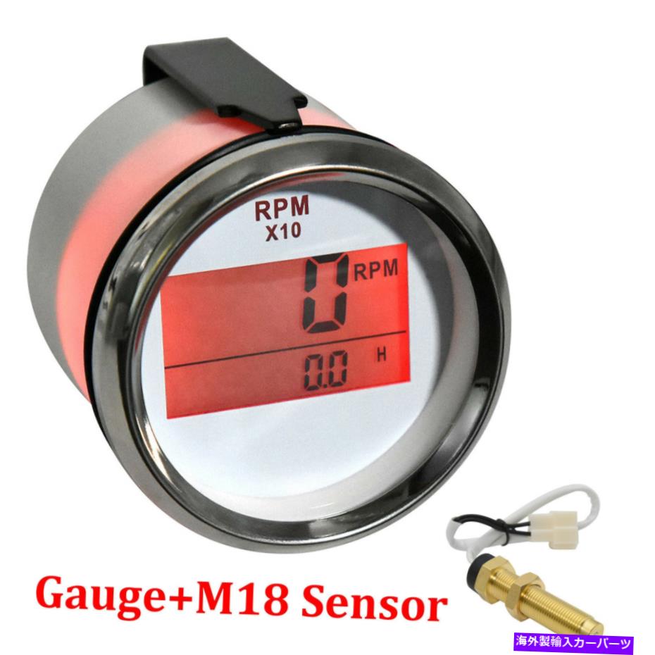 ᡼ 52mmǥ륿᡼0-9990 rpm w/18mm󥵡ưֳɿ 52mm Digital Tachometer Gauge 0-9990 RPM W/18mm Sensor Waterproof For Car Marine