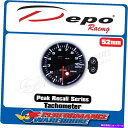 タコメーター デポレーシングタコメーターステッパーモーターゲージ52mm レース ドリフト パフォーマンス DEPO RACING TACHOMETER STEPPER MOTOR GAUGE 52MM, RACE, DRIFT, PERFORMANCE