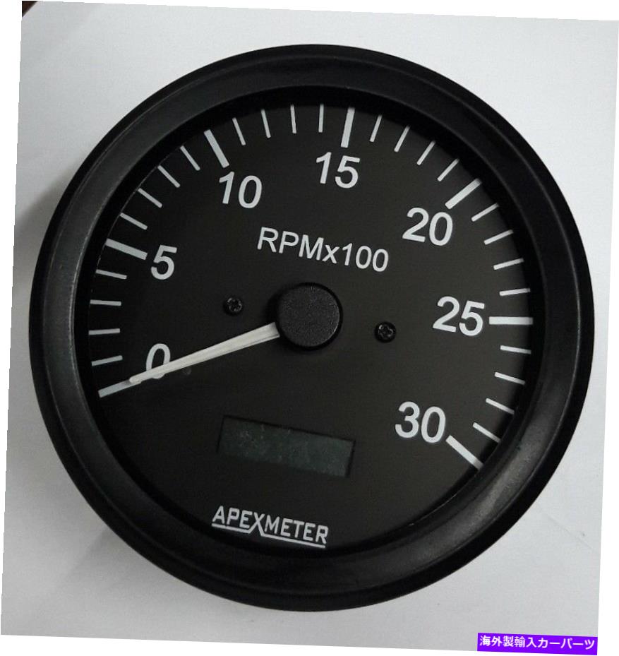 タコメーター タコメーター/時間メーター0-3000 rpm磁気ピックアップブラックベゼル +24V 100mm Tachometer/Hourmeter 0-3000 RPM Magnetic Pickup Black Bezel +24V 100mm