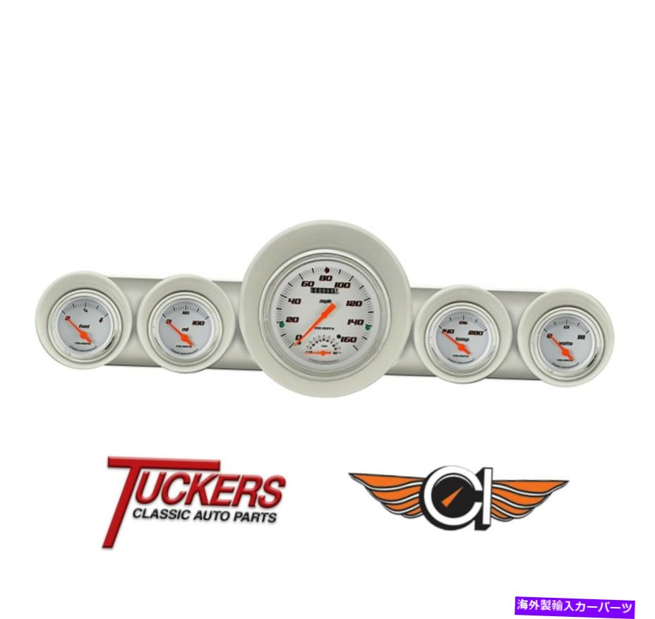 タコメーター 1959-60シボレーカー速度ホワイトゲージセットTach Classic Instruments CH59VSW65 1959-60 Chevy Car Velocity White Gauge Set Tach Classic Instruments CH59VSW65