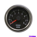 タコメーター 52 mm電気タコメーターブラックフェイスプレートクロムベゼル8000 rpm 52 mm Electrical Tachometer Black Faceplate Chrome Bezel 8000 RPM