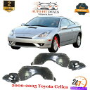 フェンダーライナー フロントフェンダーライナースプラッシュシールド2000年から2005年のトヨタセリカの左と右側 Front Fender Liner Splash Shield Left & Right Side For 2000-2005 Toyota Celica
