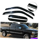 バグシールド 99-06 GMC Sierra拡張キャブウィンドウバイザーデフレクターガードスモークレインベント For 99-06 GMC Sierra Ex...