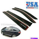 バグシールド 2008年から2018年のDodge Grand CaravanのSmoke Window Vidor Sun Vent Guard Deflec...